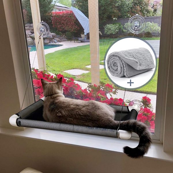 Cat Hammocks for Window with Plush Pad