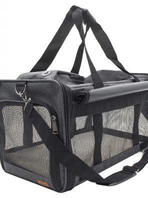 BELPRO Cat Carriers Dog Soft-Sided Carriers with 2 Curtains