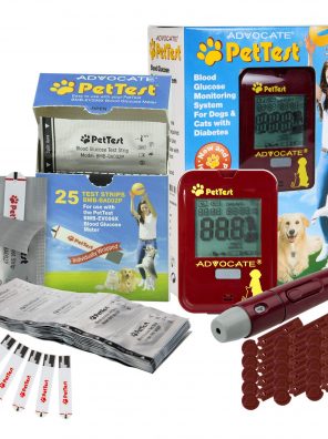 Glucose Monitor Blood Sugar Test Kit Diabetic Supplies for Dogs Cats