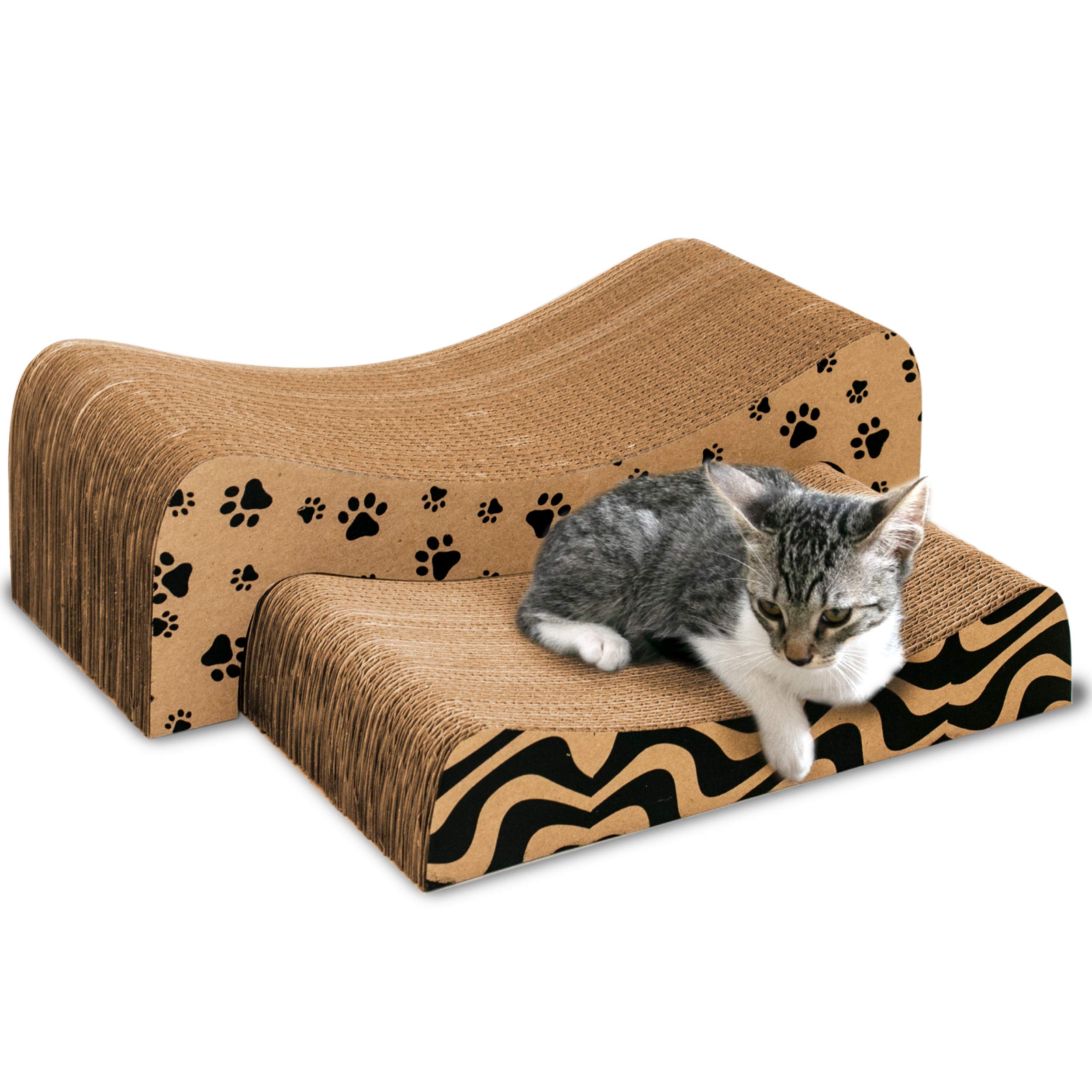 YAY Pets Cat Scratcher (2 in 1) - Cardboard Scratch Pad