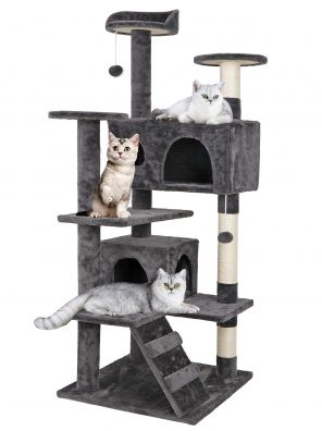 ZENY 53‘‘ Cat Tree with Sisal-Covered Scratching Posts