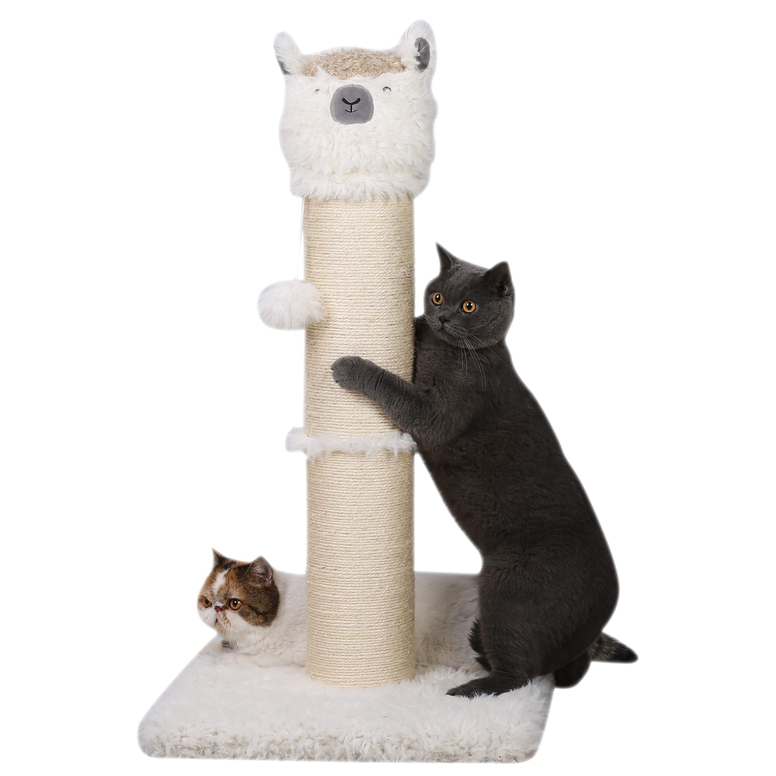 PutnPurr 32.5” Tall Alpaca Cat Scratching Post