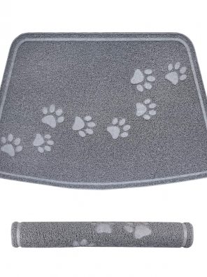 Cats Waterproof Dog Bowl Mat for Floor with Non Slip Backing