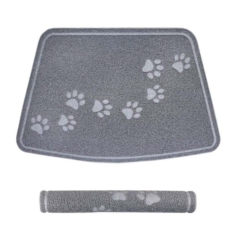 Cats Waterproof Dog Bowl Mat for Floor with Non Slip Backing