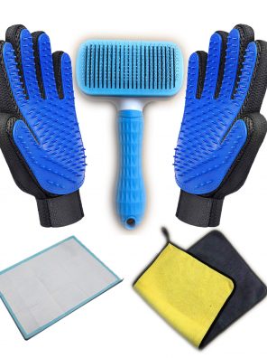 Pet grooming brush/automatic cleaning brush