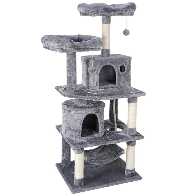 Multi-Level Cat Tree Tower with Scratching Posts