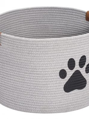 Cotton Rope Pet Toy and Accessory Storage Bin