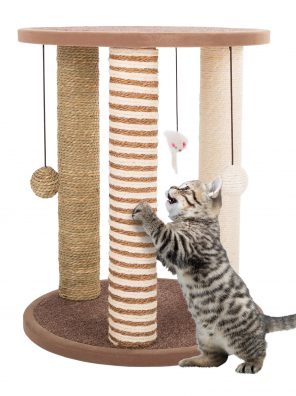 Cat Scratching Post Tower with 3 Scratcher Posts