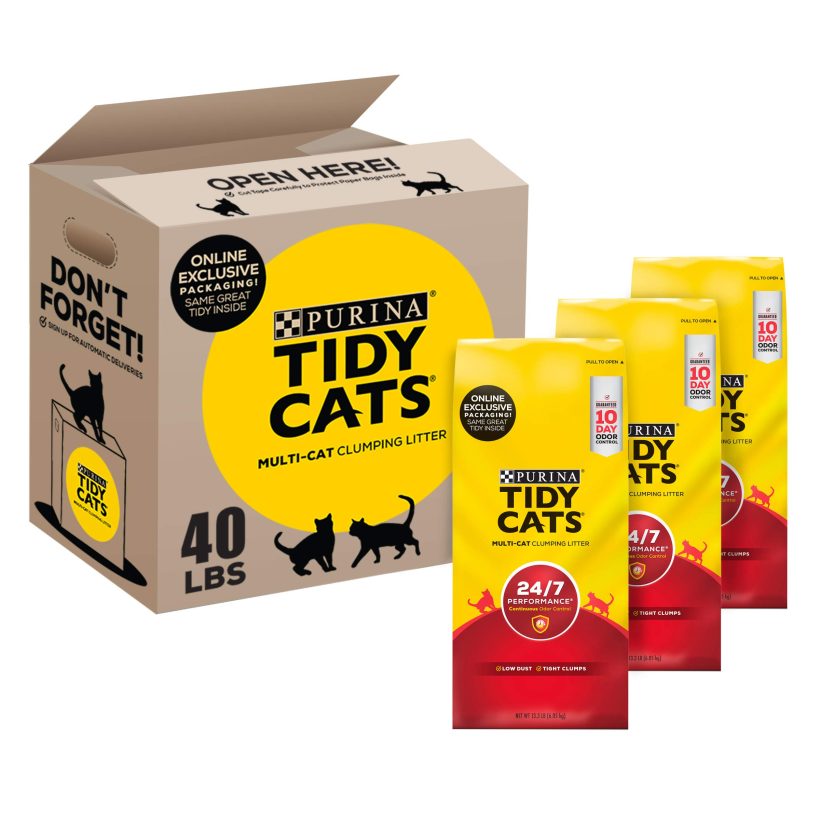 Tidy Cats Clumping Cat Litter Clay Cat Litter, Recyclable Box