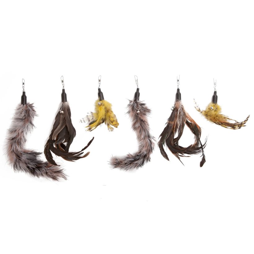 Cat Toys Feather Refill ith This Interchangeable Feather Refill Multipack 