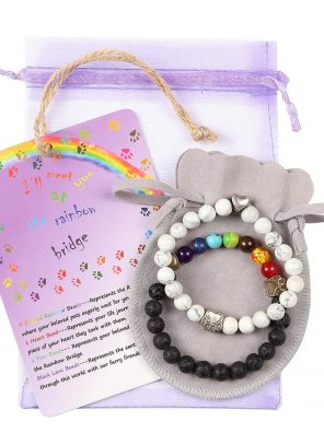 Cats Rainbow Bridge Card Memorial Bracelet Gift