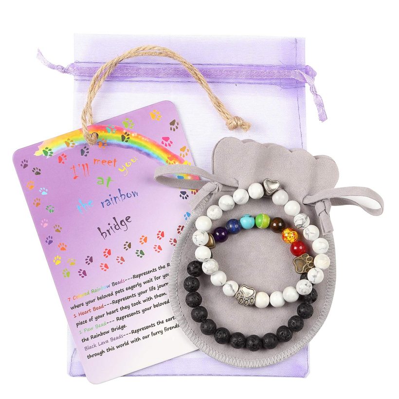 Cats Rainbow Bridge Card Memorial Bracelet Gift