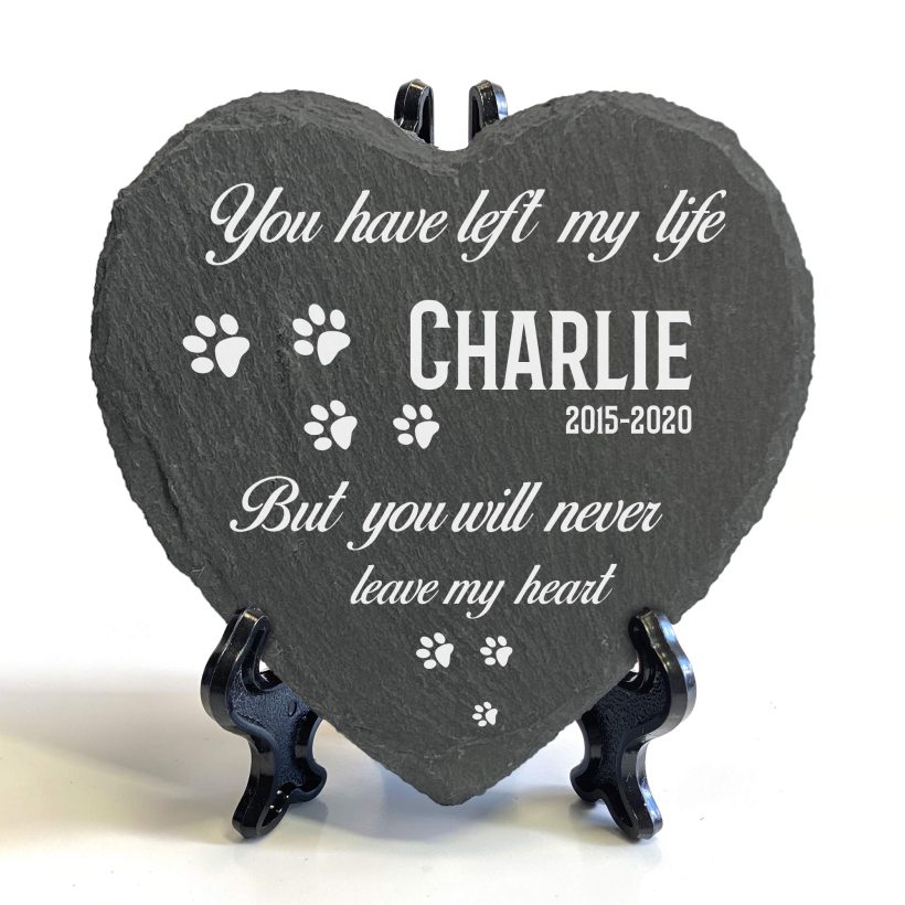 TULLUN Personalized Memorial Heart Shape Plaque