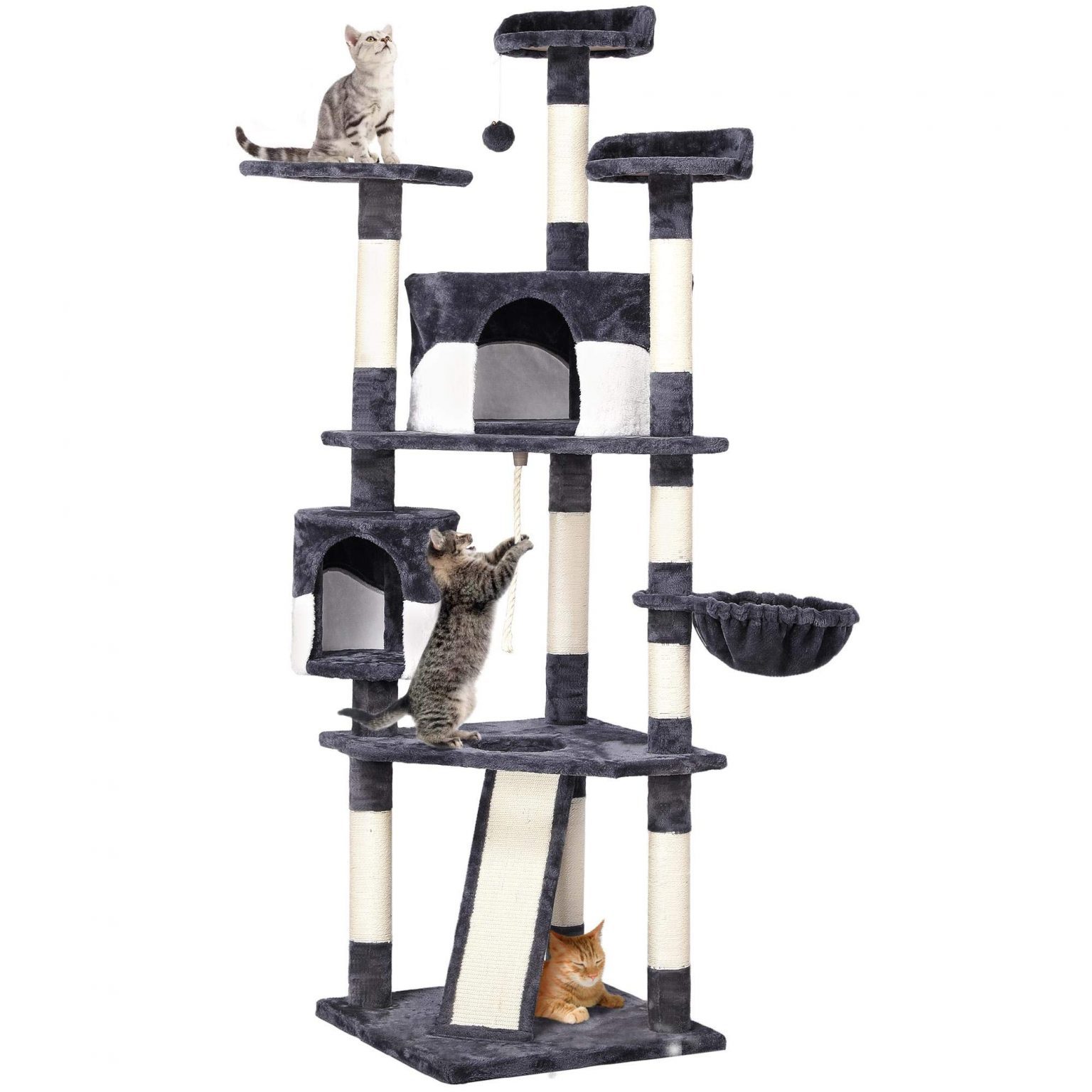 YAHEETECH 79in Multi-Level Cat Trees Review Price - CatPremier.com