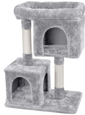Cat Tree Tower with Cozy Plush Condo and Sisal-Covered Scratching Posts