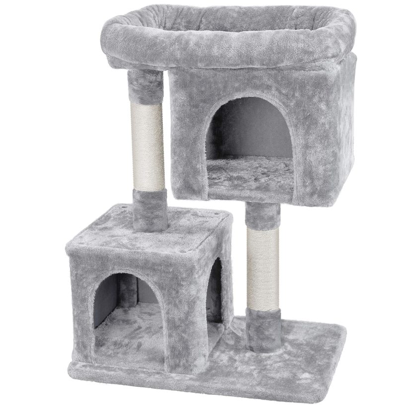 Cat Tree Tower with Cozy Plush Condo and Sisal-Covered Scratching Posts