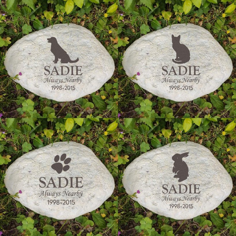 Personalized Pet Memorial Stone by Waterproof Resin