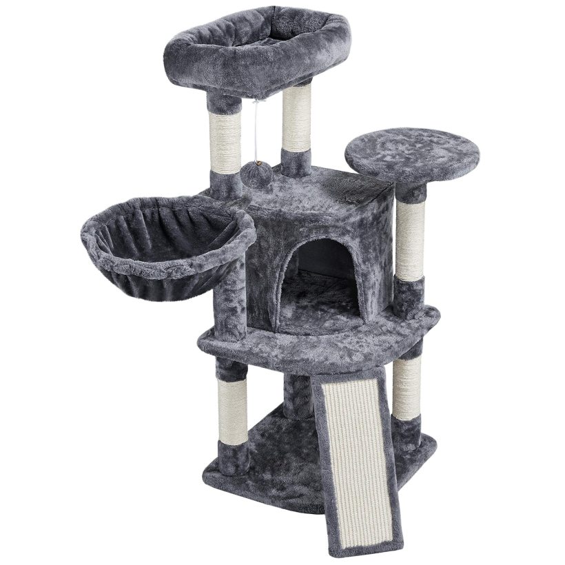 Cat Tree with Sisal-Covered Scratching Posts