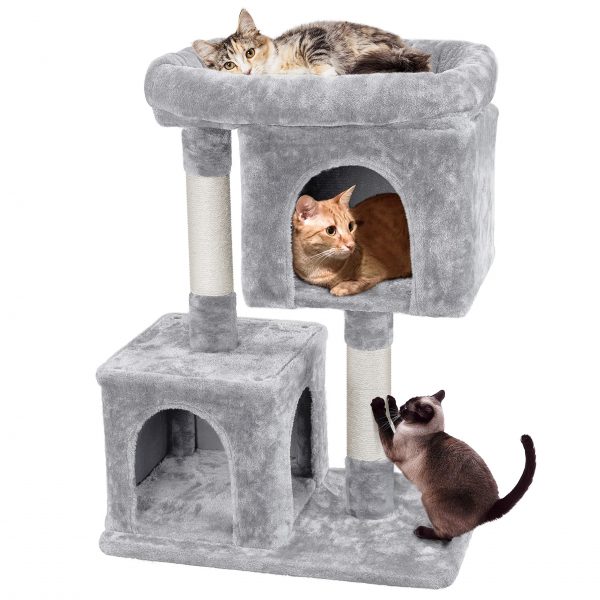 Cozy Plush Condos &  Scratching Posts Cat Stand