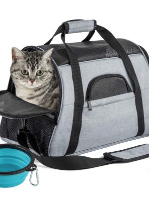 Cats Portable Folding Pet Carrier Airline Approved