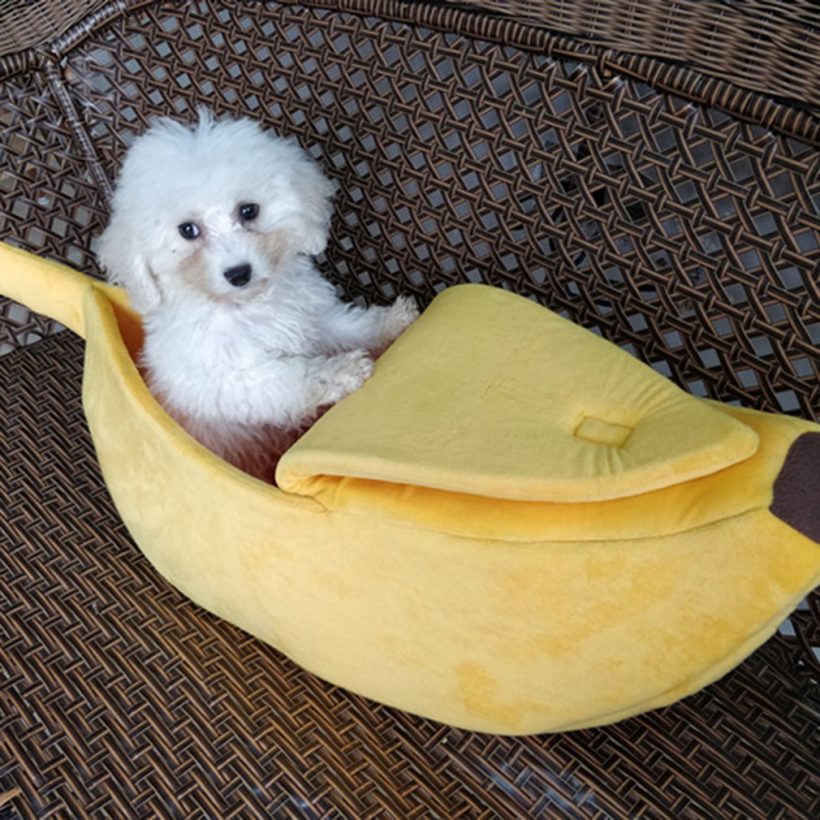 Portable Banana Shape Pet Dog Cat Bed